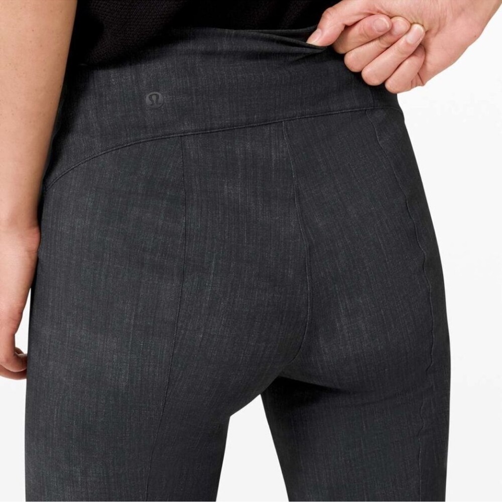 Lululemon Here to There 7/8 Pant Sz 8 Black Crosshatch